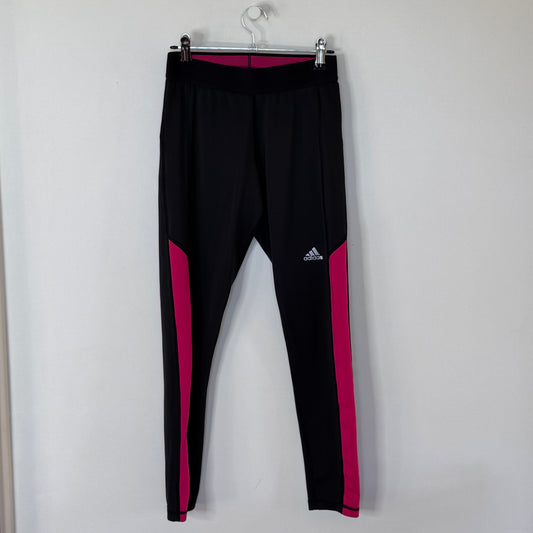 Adidas Black & Pink Panel Leggings Size S (Estimated)